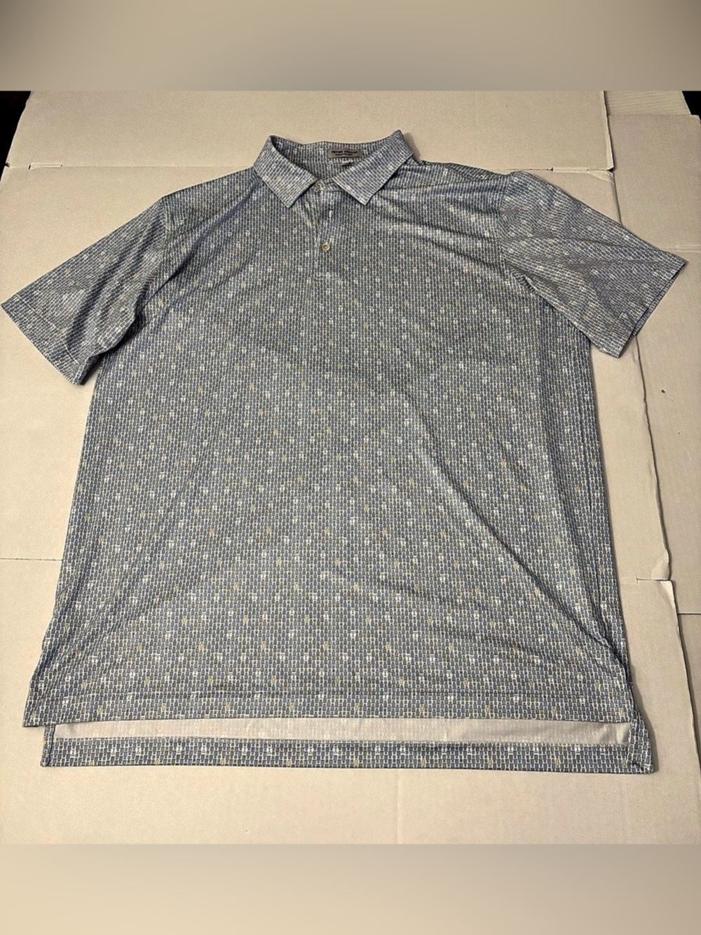 Peter Millar Summer Comfort Performance Polo Blue & Yellow XL